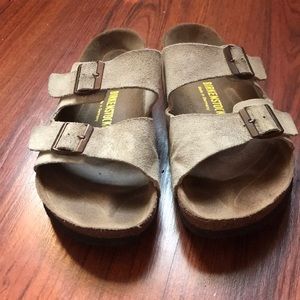 Taupe Arizona Birkenstocks